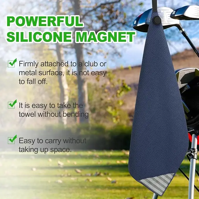 Premium Magnetic Golf Towel Custom Logo Ultra Absorbent Quick Dry Portable - Image 5