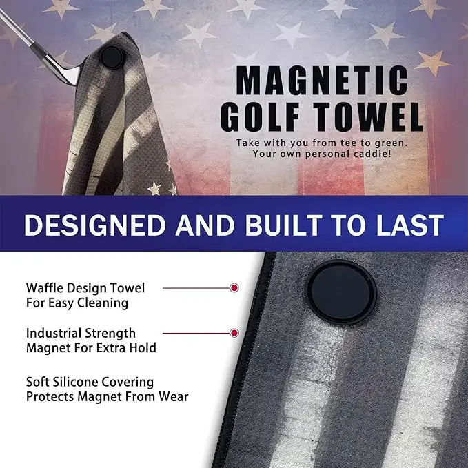 Premium Microfiber Golf Towel Quick Dry Highly Absorbent Waffle Weave for Club Cleaning - Image 4