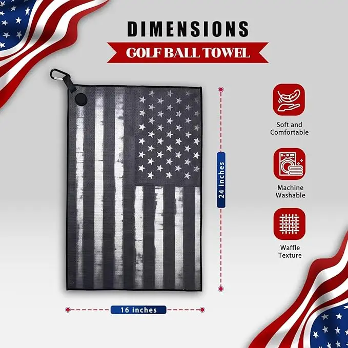 Premium Microfiber Golf Towel Quick Dry Highly Absorbent Waffle Weave for Club Cleaning - Image 5