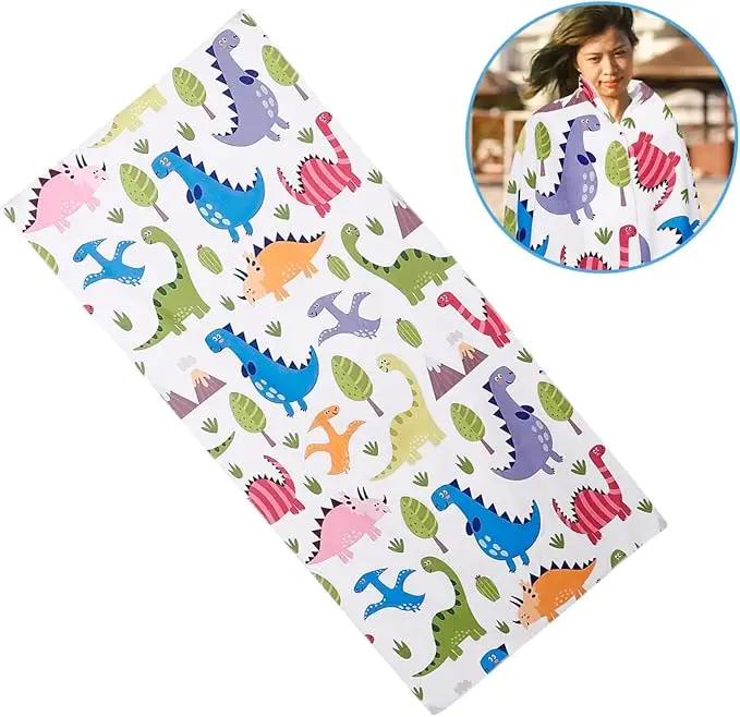 Premium Microfiber Kids Beach Towel - Super Absorbent Fast Drying Soft Bath Towel Boys Girls Custom Print - Image 4