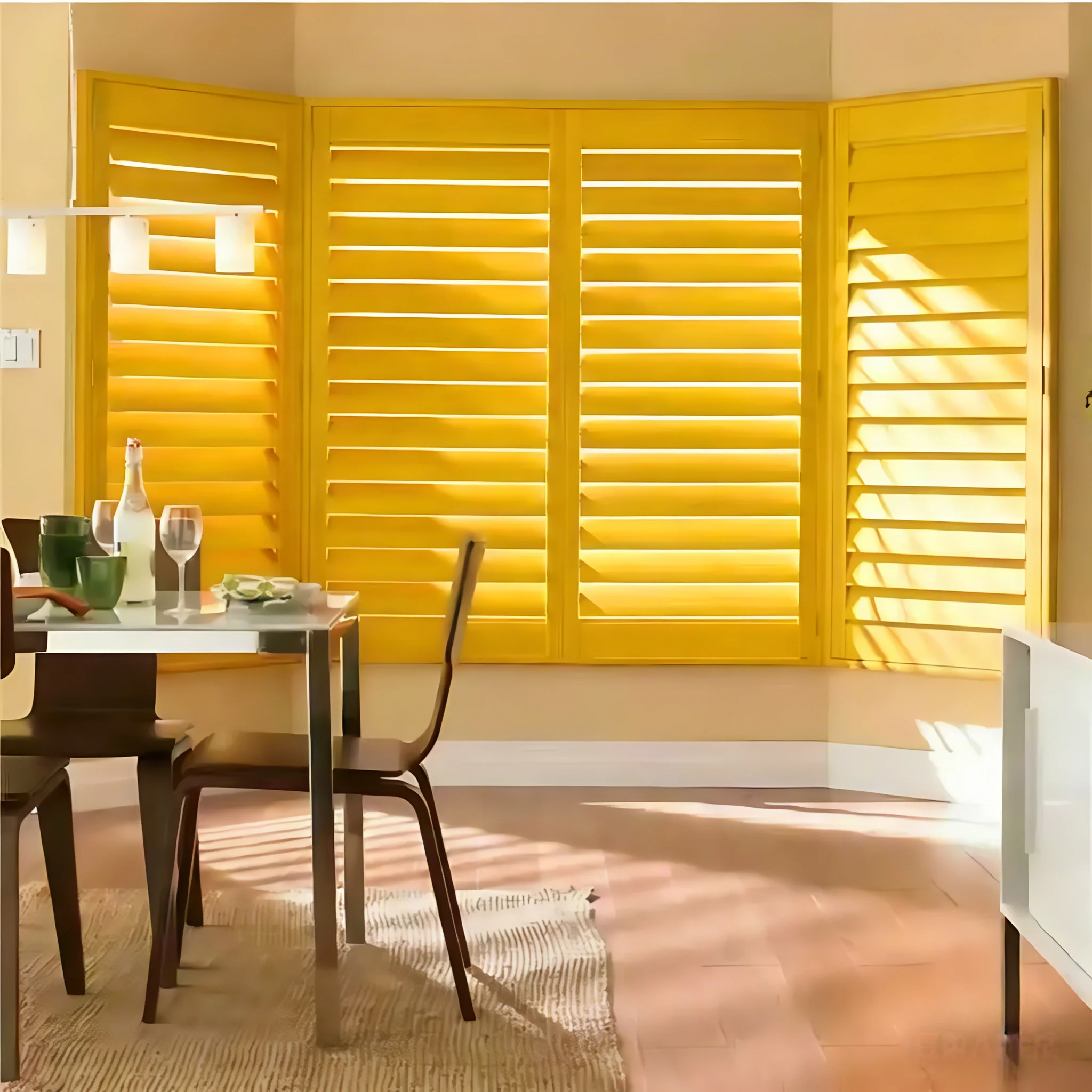 Premium Solid Wood Louvered Plantation Shutters UV Blocking Light Control - Image 3