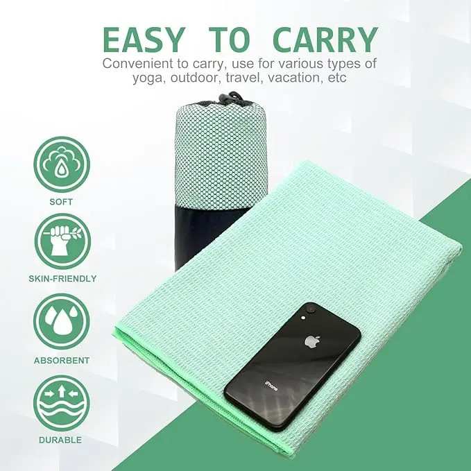 Premium Waffle Weave Microfiber Towel Anti-Slip High Absorbent Fast Drying Lint-Free - Image 3