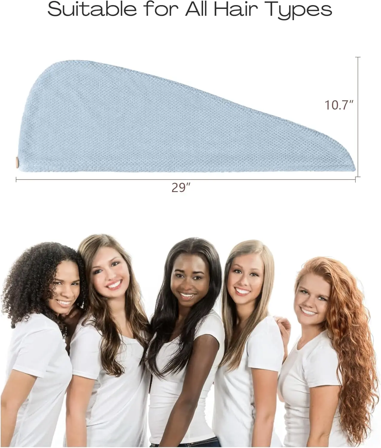 Quick Dry Antimicrobial Microfiber Hair Towel Roll Custom Print Lightweight Travel - Image 5