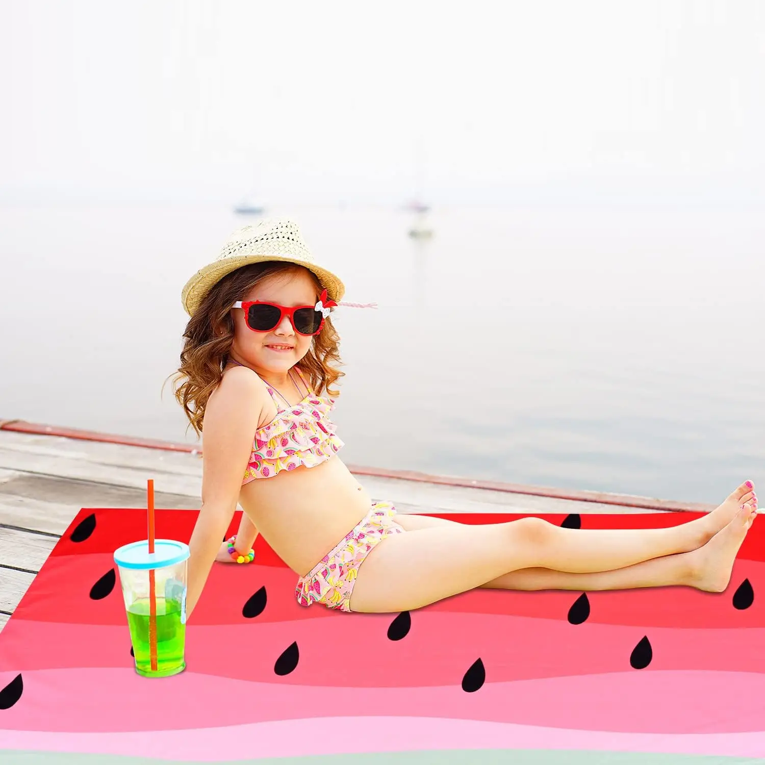 Quick-Dry Antimicrobial Sand-Free Microfiber Beach Towel for Kids and Adults - Image 2