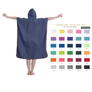 Quick Dry Organic Microfiber Surf Poncho Lightweight Polyester Beach Towel Sand-Free Woven