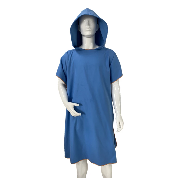 Quick Dry Organic Microfiber Surf Poncho Lightweight Polyester Beach Towel Sand-Free Woven - Image 4
