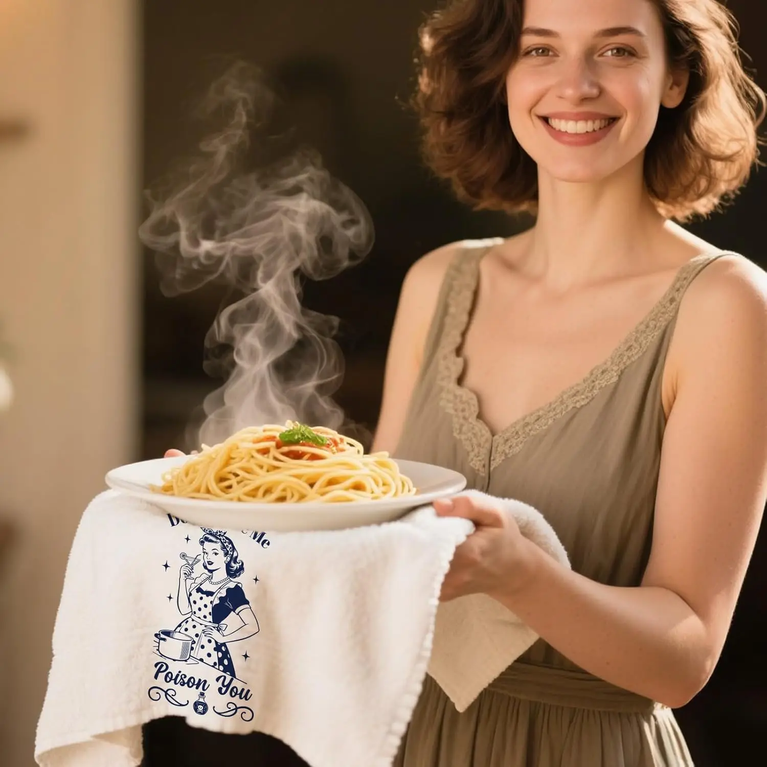 Quick Dry Waffle Weave Microfiber Dish Towel 350-400gsm Hanging - Image 5
