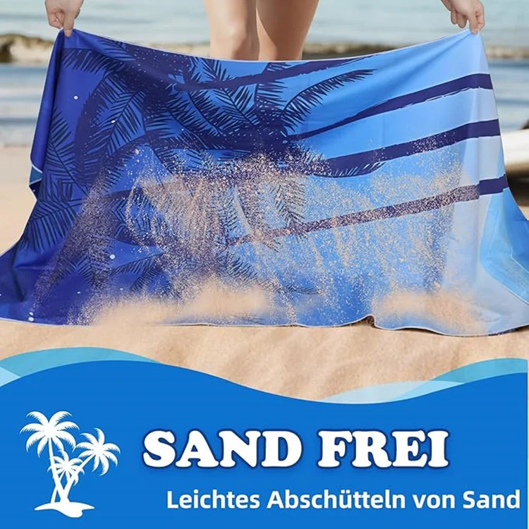 Quick Dry XL Microfiber Tropical Beach Gym Towel Sand-Free Cartoon Bag Customizable - Image 6