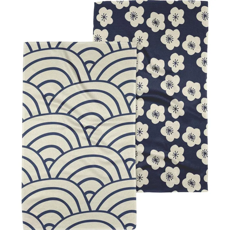 Quick-Drying Microfiber Tea Towel Roll-Style Kitchen Dish Cloth Printed Logo