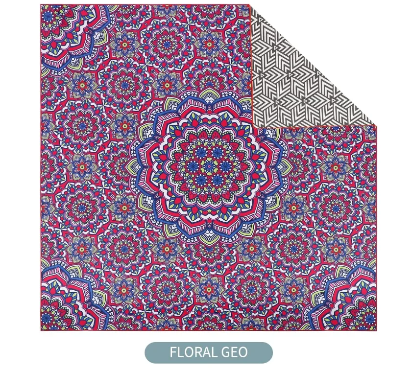 RPET 350gsm 400gsm Microfiber Waffle Beach Towel 75 Percent Recycled Polyester Sand Free - Image 4