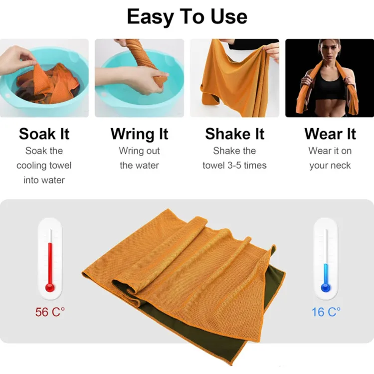 Rapid Cooling Sport Towel for Climbing Yoga Exercise - Physical Ice Face Towel - Image 2