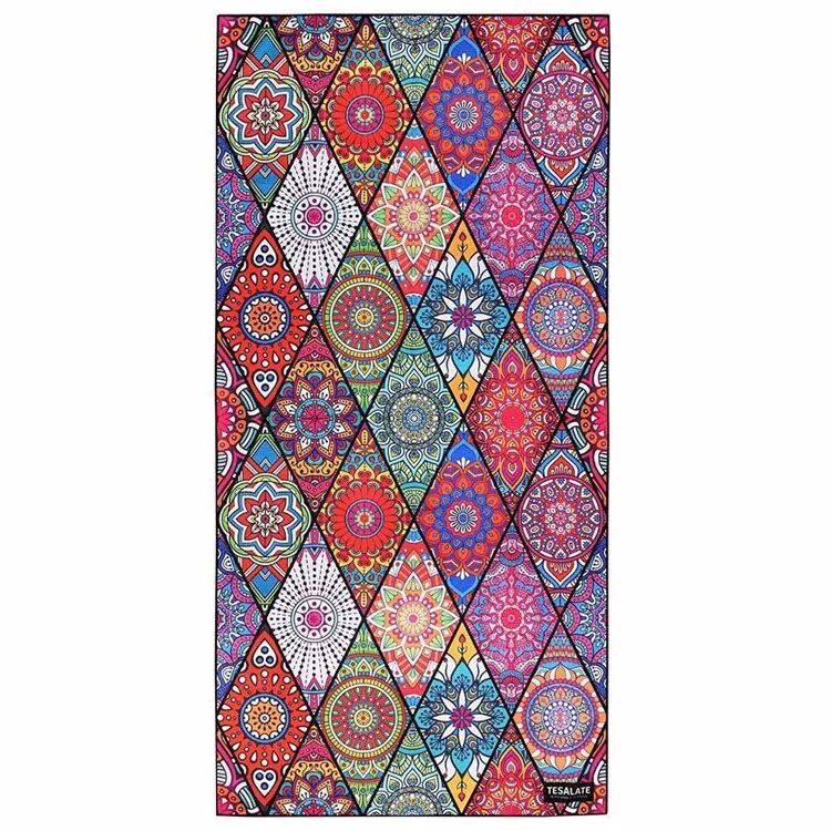 Recycled Double-Side Printed Waffle Beach Towel 80x160cm 160x160cm Australia Design