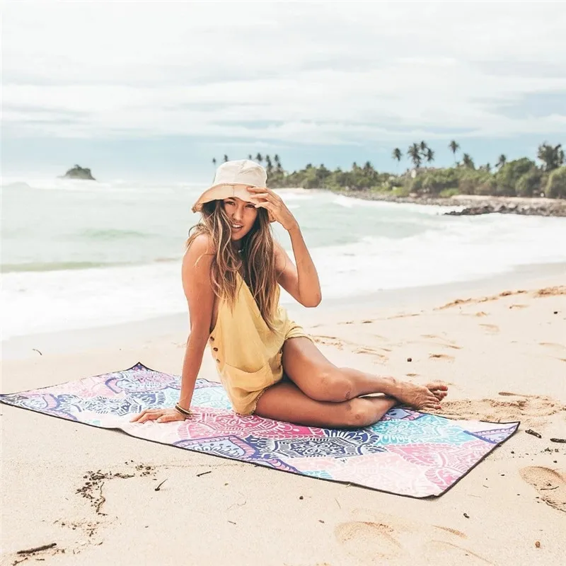 Recycled Double-Side Printed Waffle Beach Towel 80x160cm 160x160cm Australia Design - Image 6