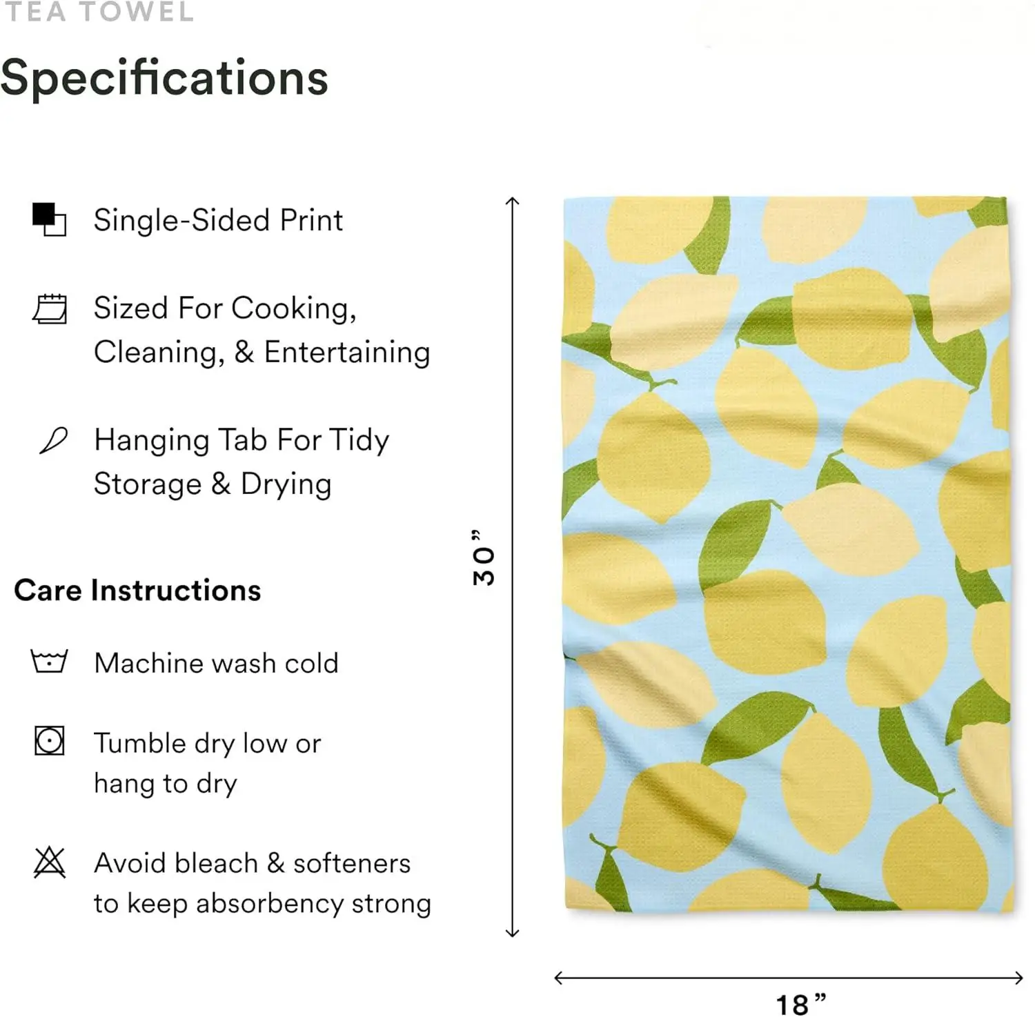 Recycled Waffle Weave Kitchen Towel Double-Sided Quick-Dry Absorbent Eco Digital Print - Image 6