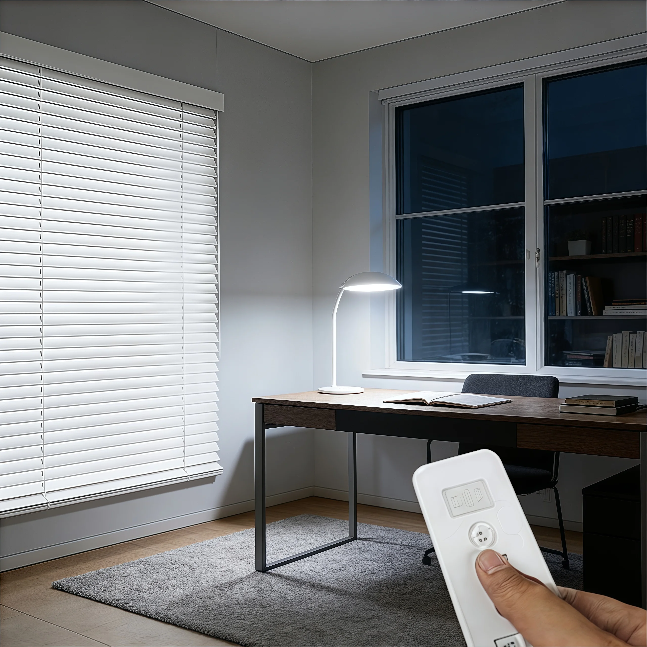Remote Motorized Venetian Blinds Smart Home Window Shades Modern Privacy Easy Install