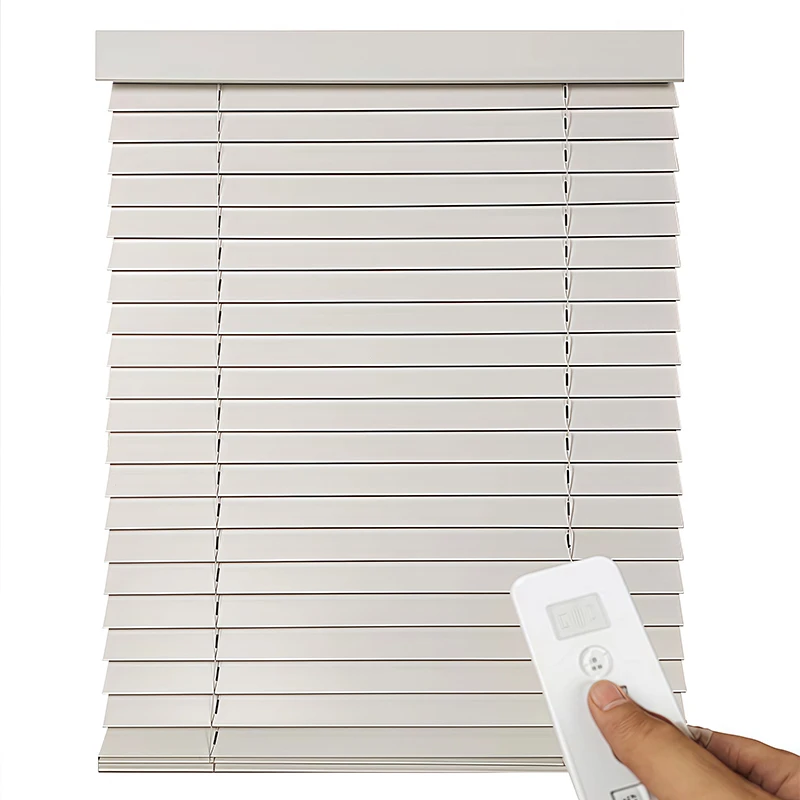 Remote Motorized Venetian Blinds Smart Home Window Shades Modern Privacy Easy Install - Image 2