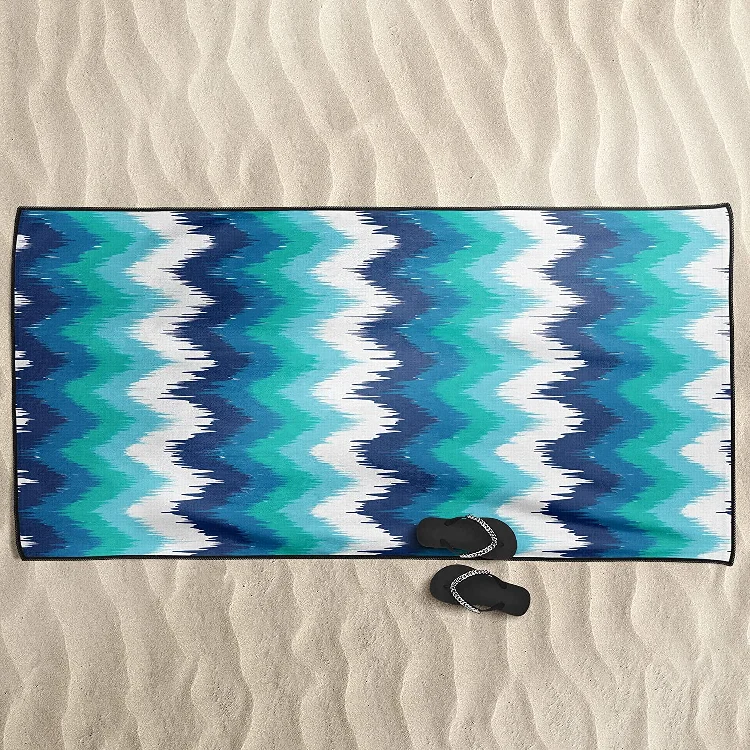 Sand Free Tesalate Beach Towel Water Absorption Printed Waffle Towel - Image 4