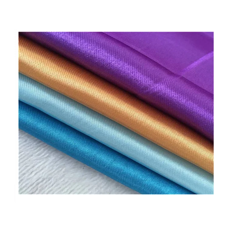 Satin Drill Chiffon Fabric Polyester Satin Silk for Women Shiny Evening Dress - Image 2