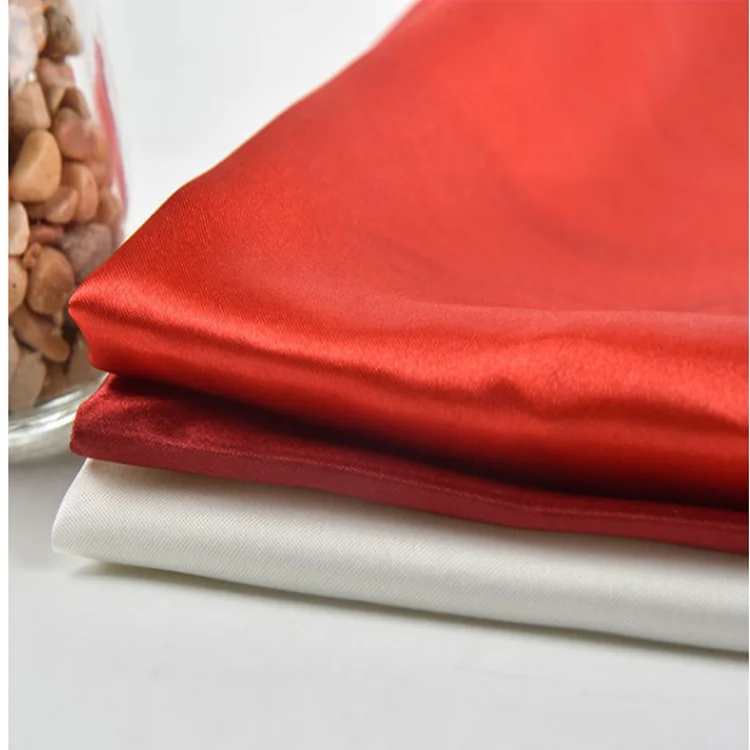 Satin Drill Chiffon Fabric Polyester Satin Silk for Women Shiny Evening Dress - Image 5