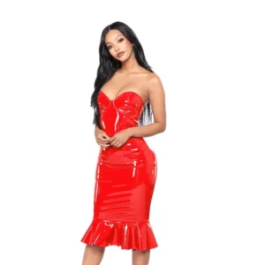 Shiny Vinyl Fabric 4 Way Stretch 2 Way Stretch for Club Suit Dancing Dress Bags