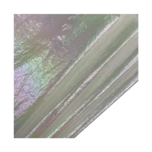 Sliver Iridescent Polyester Fabric with Glitter for Women Prom Dress