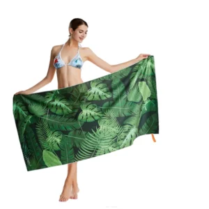 Soft Absorbent Microfiber Printed Beach Towel Light Weight Custom Printing