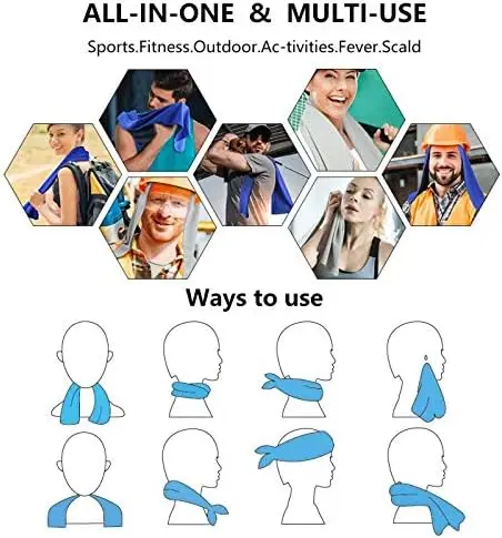 Soft Cooling Microfiber Fitness Towel Instant Relief Sports Gym Running - Image 5