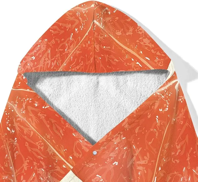 Soft Microfiber Bath Poncho Machine Wash Lightweight Quick Dry Towel Beach - Image 4