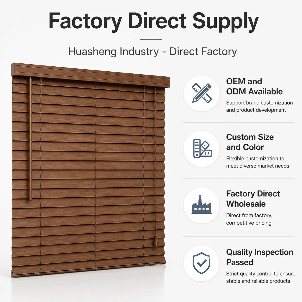 Solid Wood Built-In Horizontal Venetian Blinds 50mm Stained Walnut Slat Ladder String Tilt Wand UV Blocking - Image 4