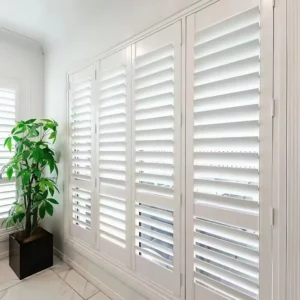 Solid Wood Plantation Shutter Basswood Custom Built-in Handmade Eco-Friendly Durable China Supplier