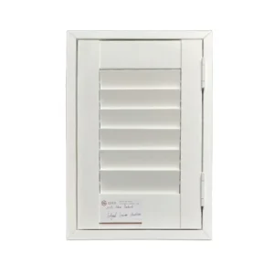 Solid Wood Square Louver Window Shutter - Breathable Anti-Corrosion Easy Install