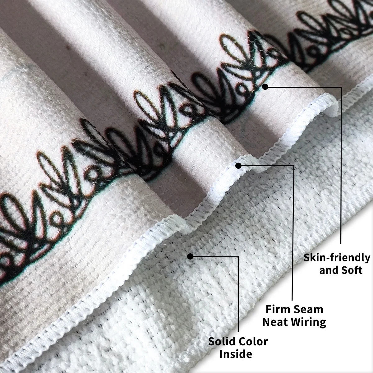 Stock Towel 300gsm No MOQ Funny Pattern One Side Printed Microfiber Beach Towel - Image 2