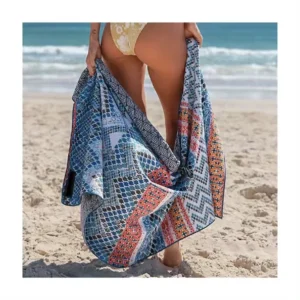 Sublimation Double Sided Printed Microfiber Beach Waffle Towel