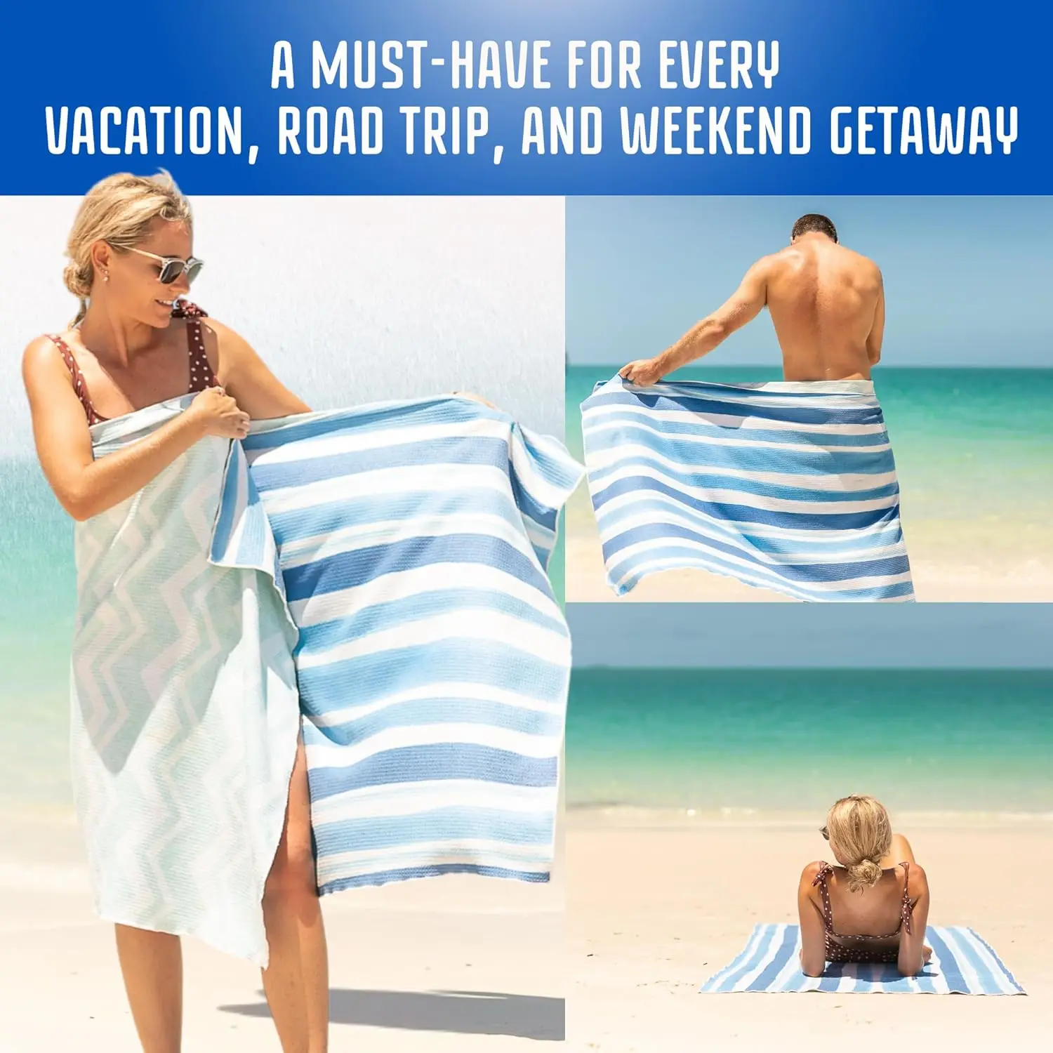 Super Absorbent Antimicrobial Towel Extra Large Quick-Dry Microfiber Sand-Free - Image 6