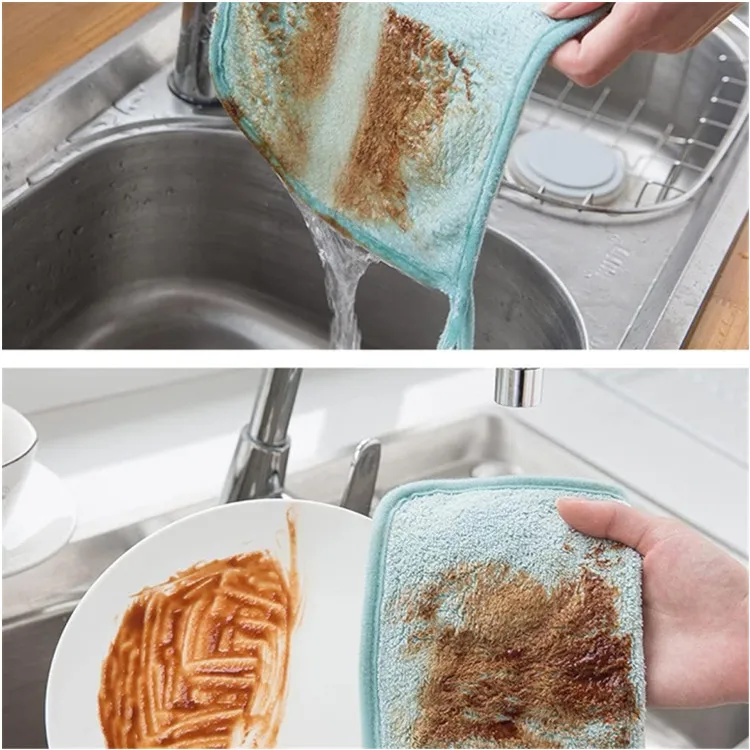 Super Absorbent Microfiber Kitchen Towel 25x25cm Fast Dry Antimicrobial - Image 4