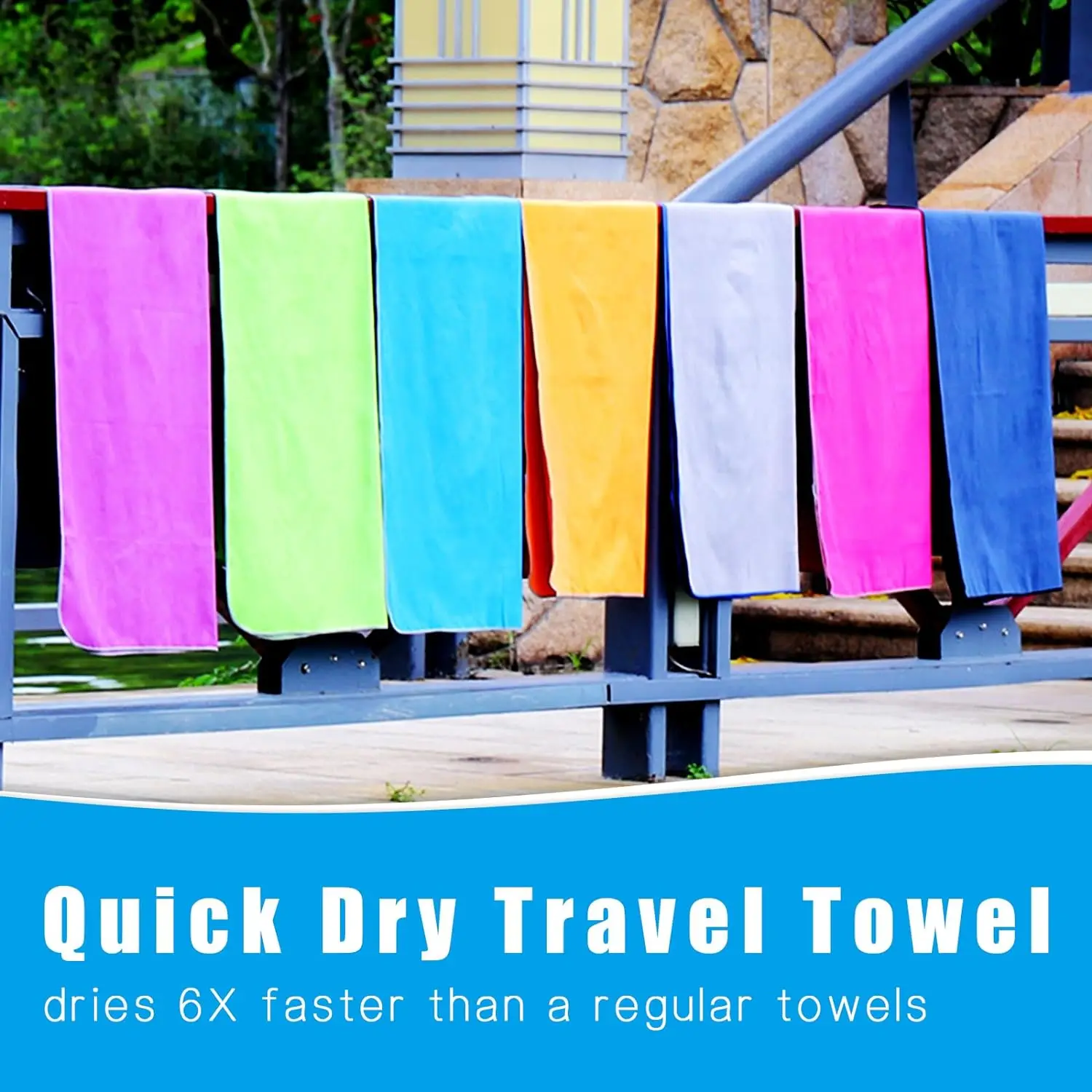 Super Absorbent Microfiber Sport Towel Custom Quick Dry Golf Beach Travel Camping Sand-Free Lightweight High Quality Roll - Image 2