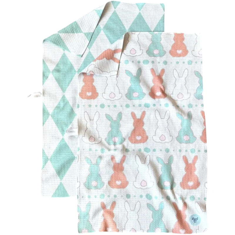 Super Absorbent Quick-Dry Microfiber Dish Towel Double-Sided Custom Pattern 400gsm