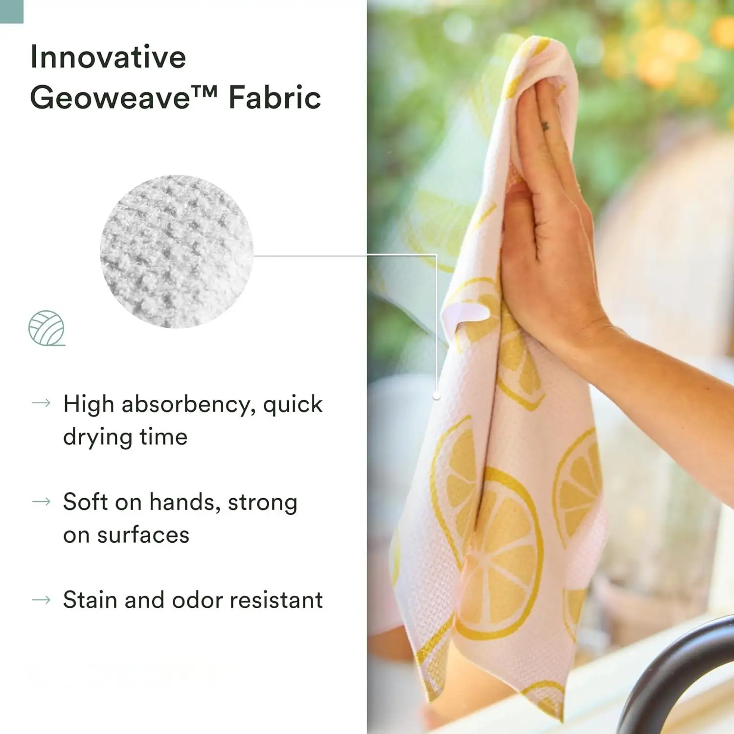 Sustainable Kitchen Cloth Recycled Microfiber Digital Print Floral Waffle Weave Double-Sided Absorbent Quick-Dry - Image 4