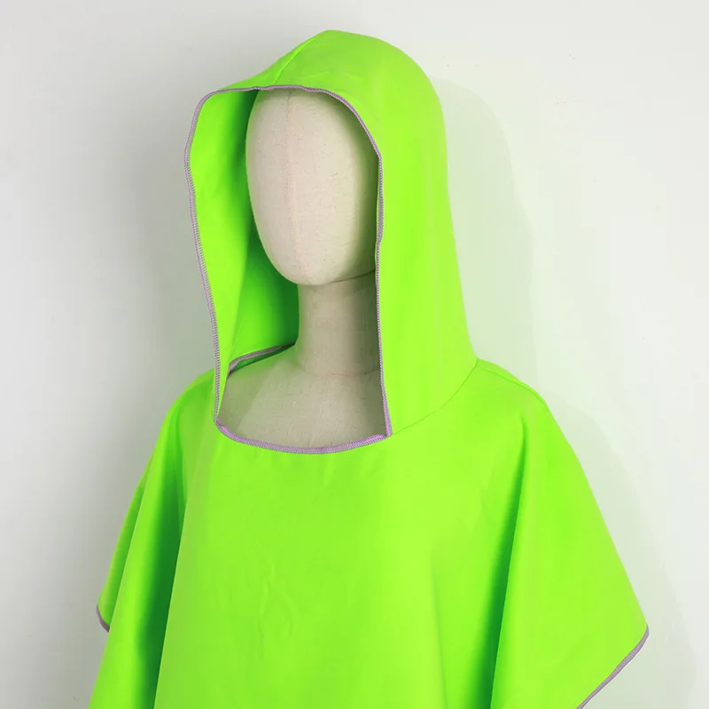 Sustainable Microfiber Surf Poncho Quick-Dry Antimicrobial Eco-Friendly Hooded Beach Towel - Image 4