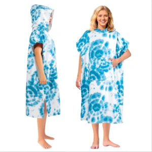 Sustainable Microfiber Surf Poncho Quick-Dry Eco-Friendly Hooded Towel