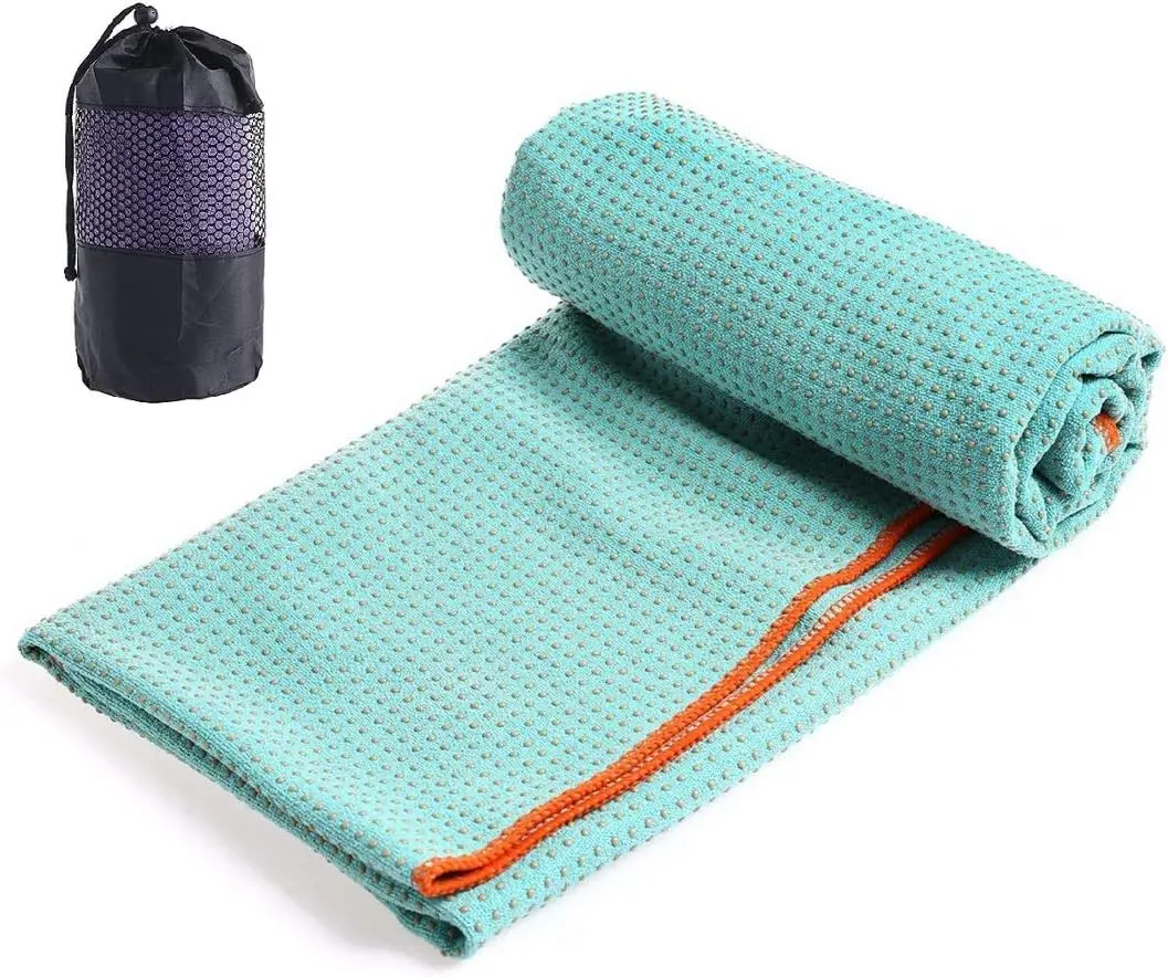 Sweat Absorbing Microfiber Yoga Towel with Non-Slip Nubs for Yoga Mat
