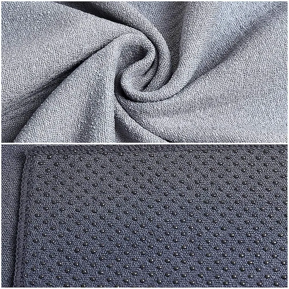 Sweat Absorbing Microfiber Yoga Towel with Non-Slip Nubs for Yoga Mat - Image 4