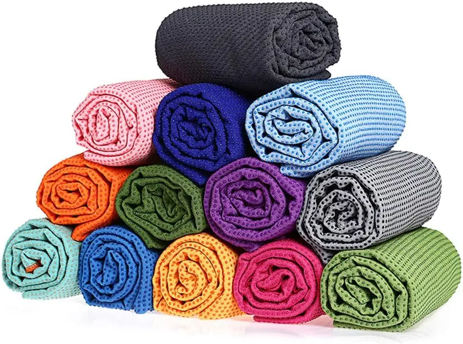 Sweat Absorbing Microfiber Yoga Towel with Non-Slip Nubs for Yoga Mat - Image 5