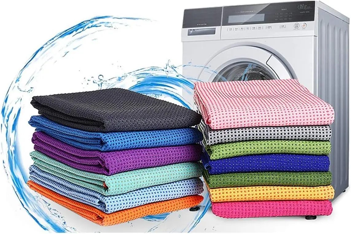 Sweat Absorbing Microfiber Yoga Towel with Non-Slip Nubs for Yoga Mat - Image 6