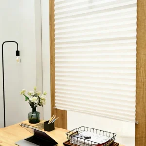 Temporary Eco-Friendly Paper Blinds Self Adhesive No Drilling UV Blocking Light Filtering Window Curtain