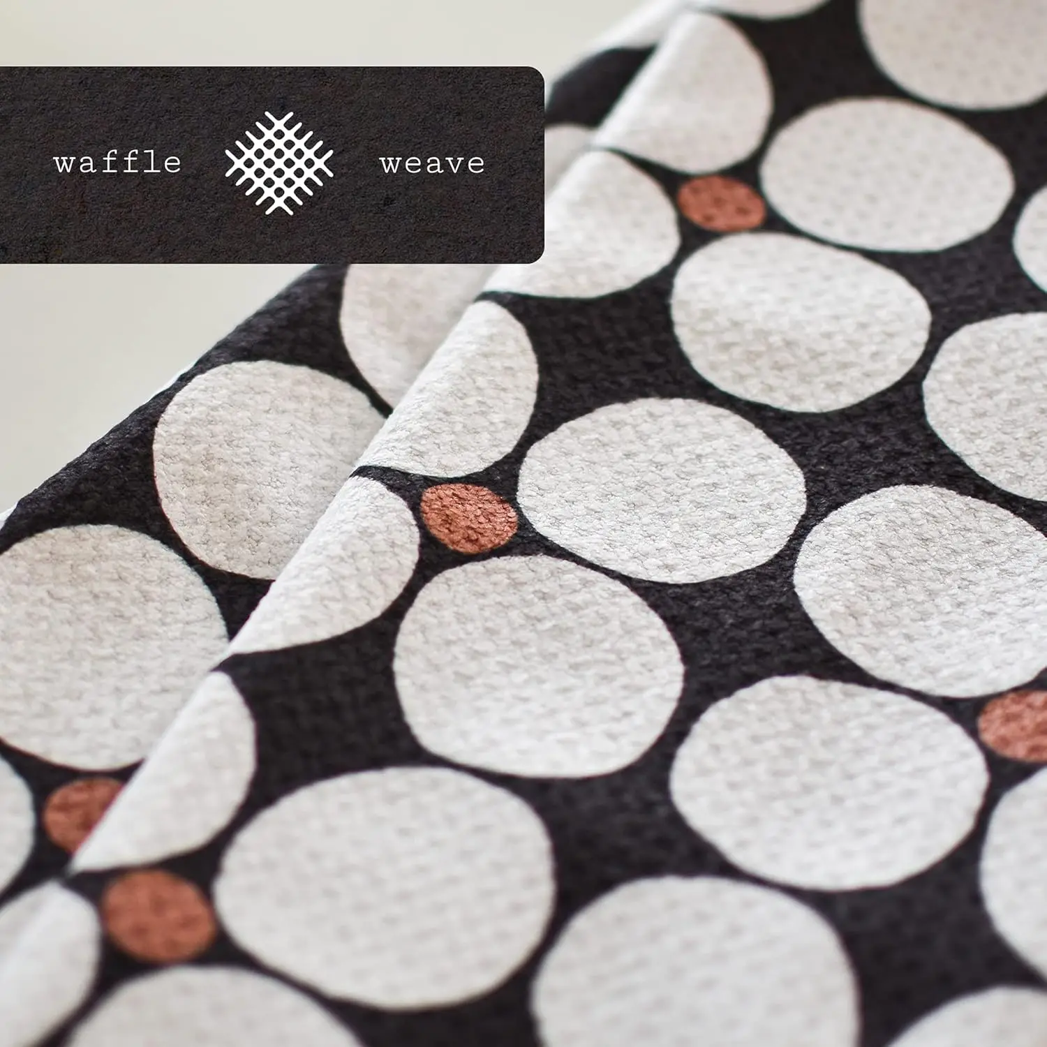 Two Sided Woven Waffle Microfiber Quick-Dry Kitchen Towel Premium - Image 3