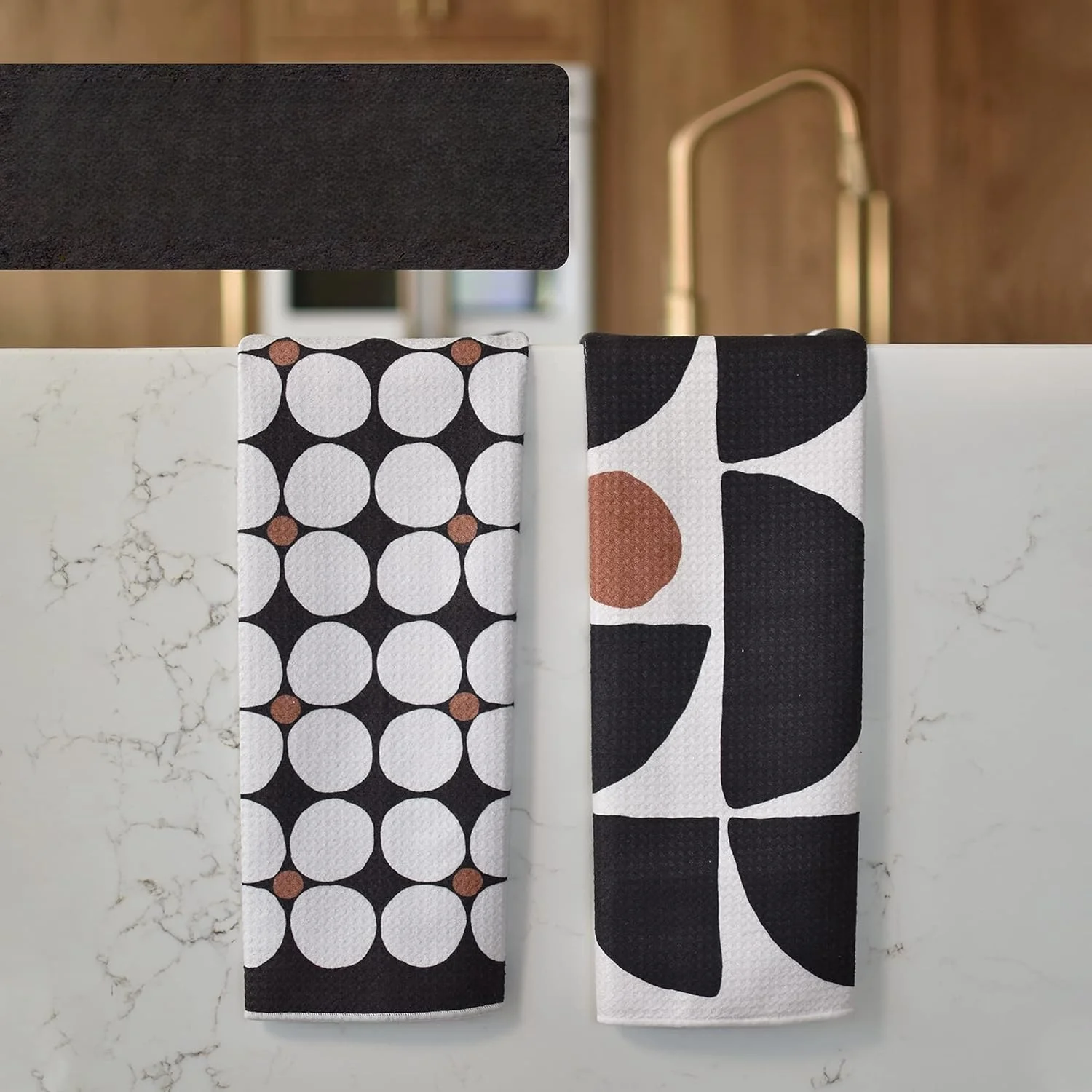 Two Sided Woven Waffle Microfiber Quick-Dry Kitchen Towel Premium - Image 6