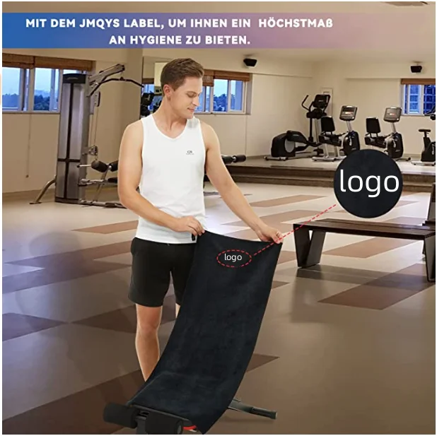 Ultra Absorbent Microfiber Gym Towel Polyester Zip Pocket Lightweight Compressed - Image 3