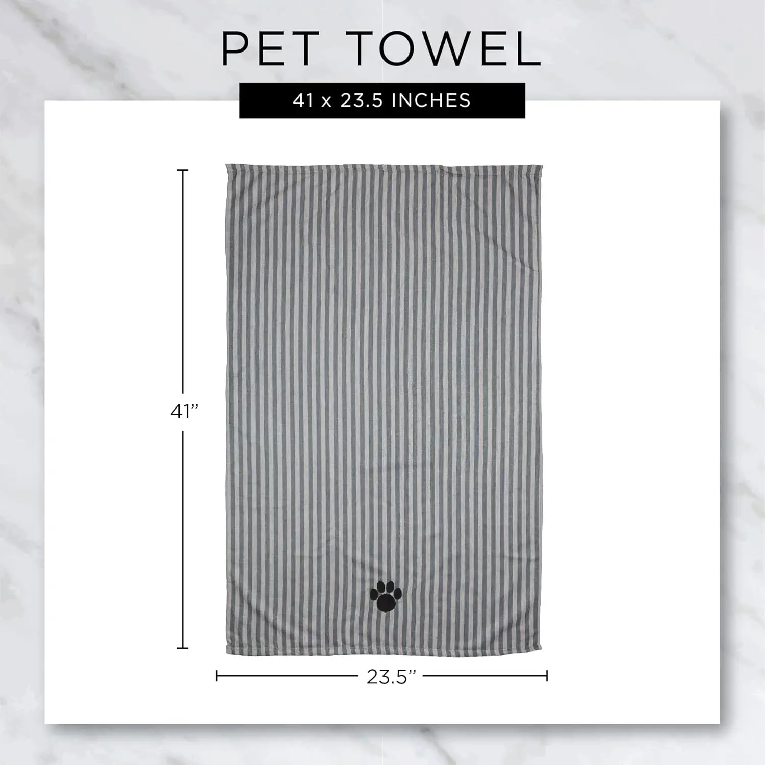 Ultra-Absorbent Microfiber Pet Bath Towel Cozy Embroidered Antimicrobial Hypoallergenic - Image 2