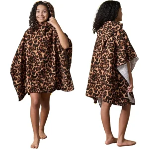 Ultra Absorbent Microfiber Poncho Quick Dry Soft Lightweight Easy to Carry Beach Swim